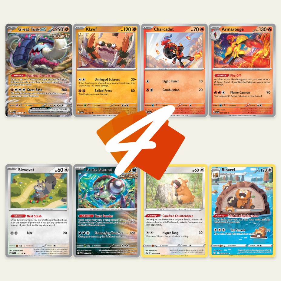 GREAT TUSK ex : Easily Energize It's Attack w/ ARMAROUGE ! PTCGL Gameplay (Pokemon PALDEAN FATES)